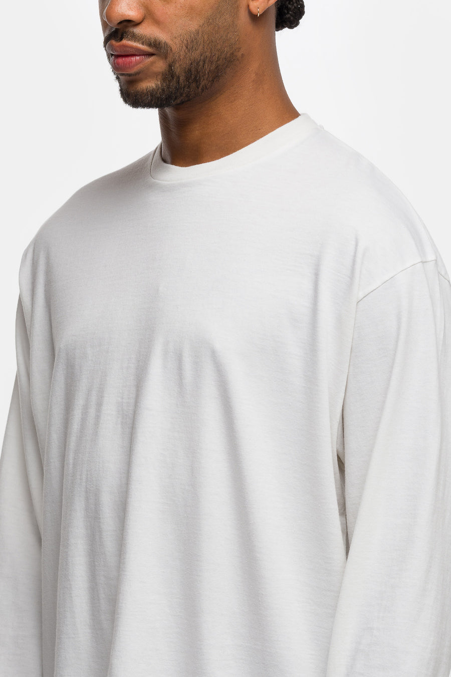 Cashmere Blend L/S T-Shirt in White