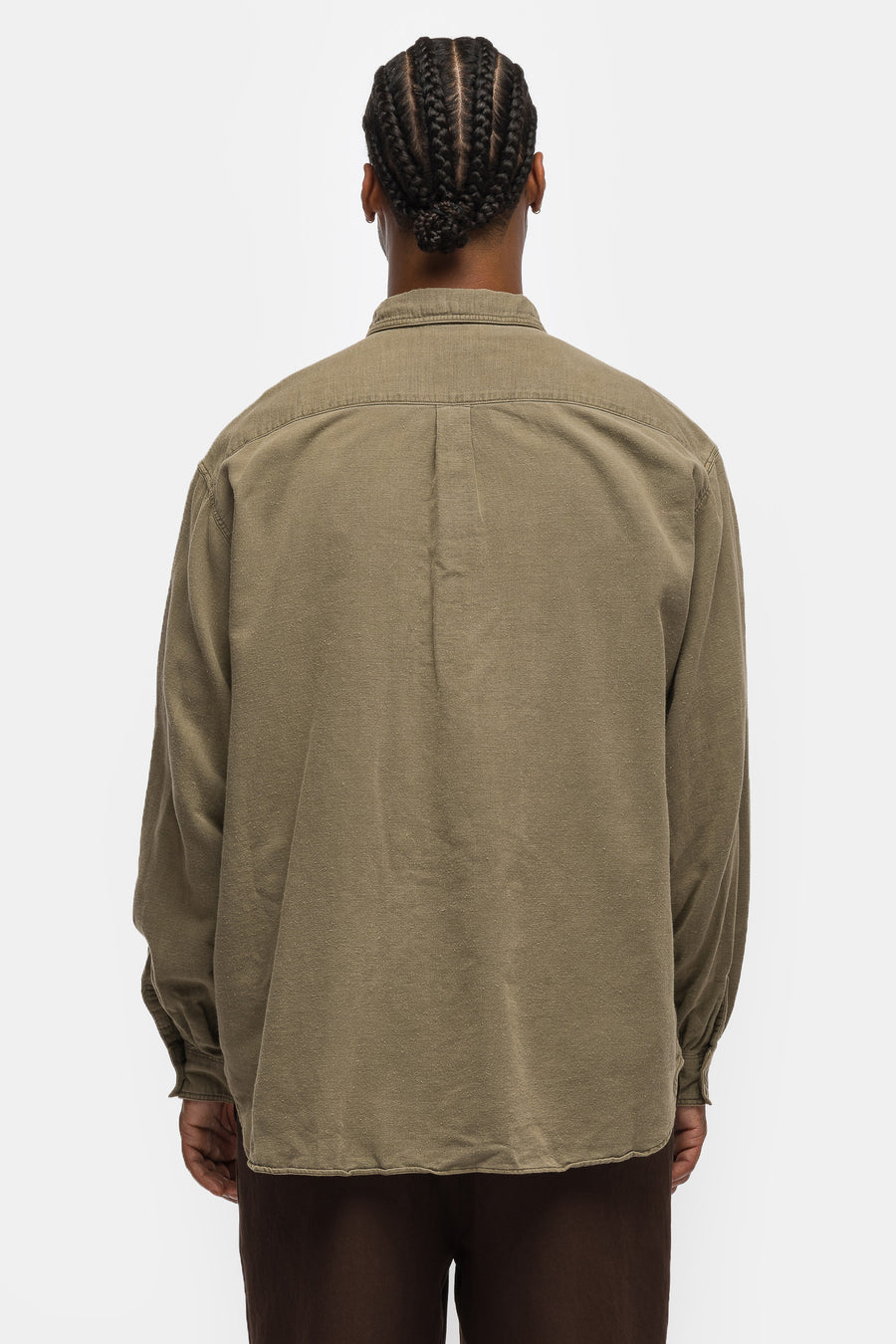 Vintage Cotton Moleskin Shirt in Khaki