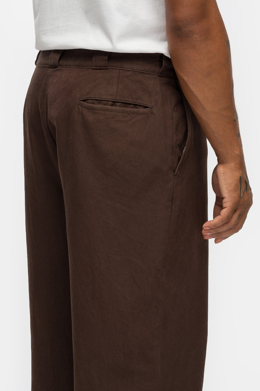 Vintage Silk Cotton Work Pant in Brown