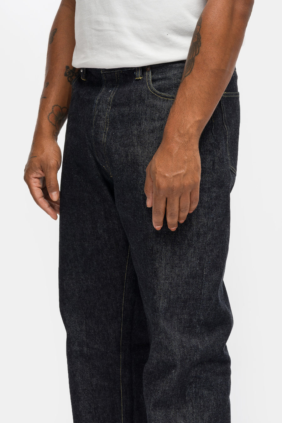 A. Presse Washed Denim Wide Pants in Indigo - Notre
