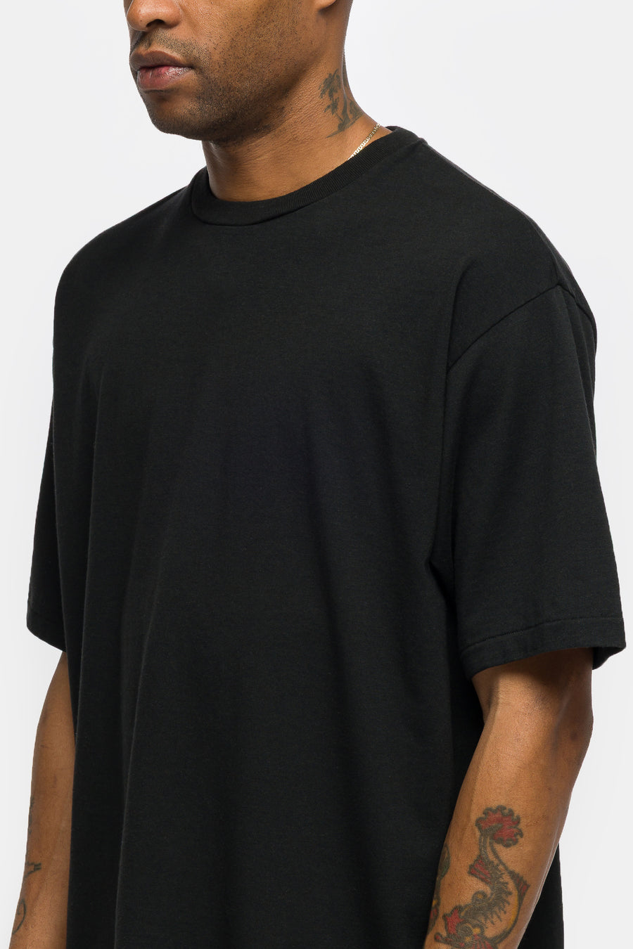 Cashmere Blend S/S T-Shirt in Black