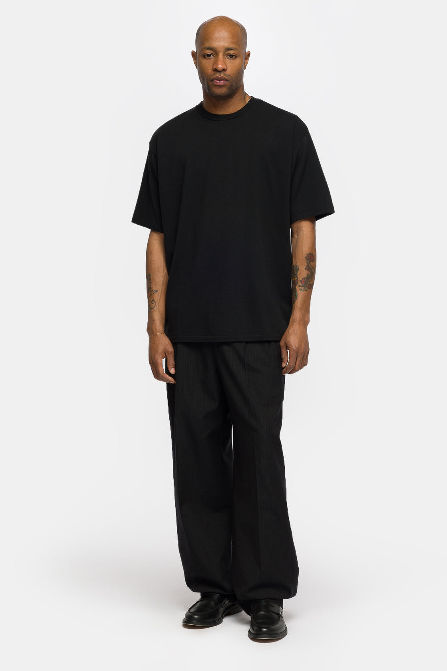 Cashmere Blend S/S T-Shirt in Black