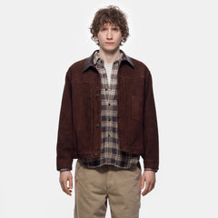 Vintage Suede Leather 1st Type Jacket in Brown - A.Presse