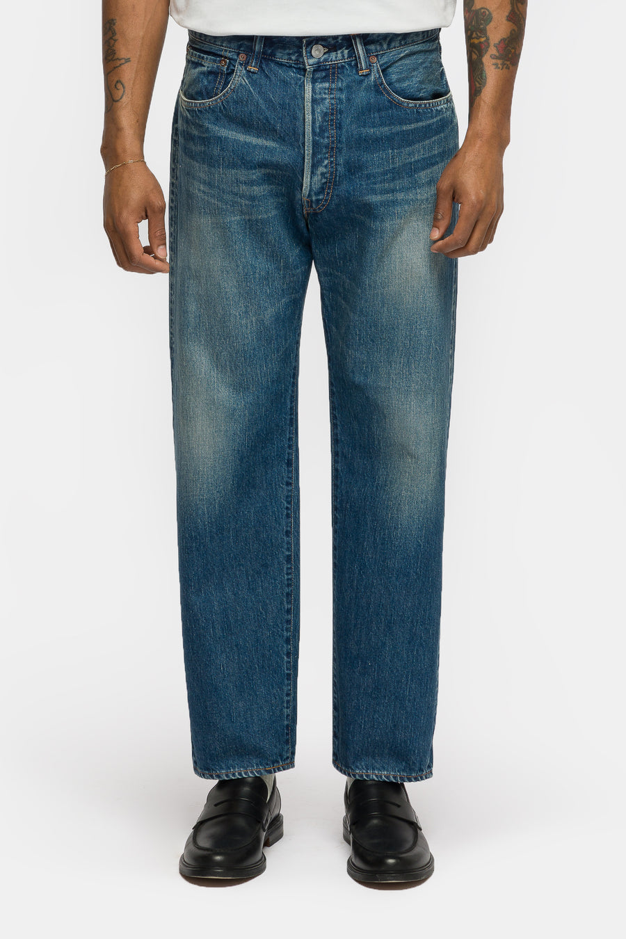 Washed Denim Pants E in Bleach