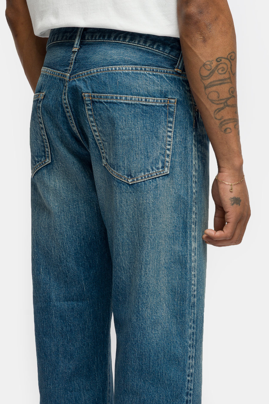 Washed Denim Pants E in Bleach