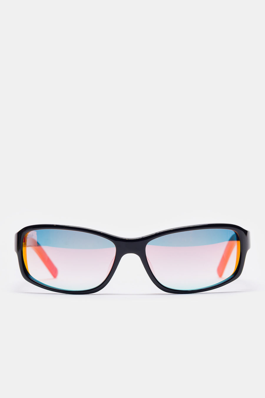 Akila Jet Sunglasses in Black/Ruby Mirror - Notre