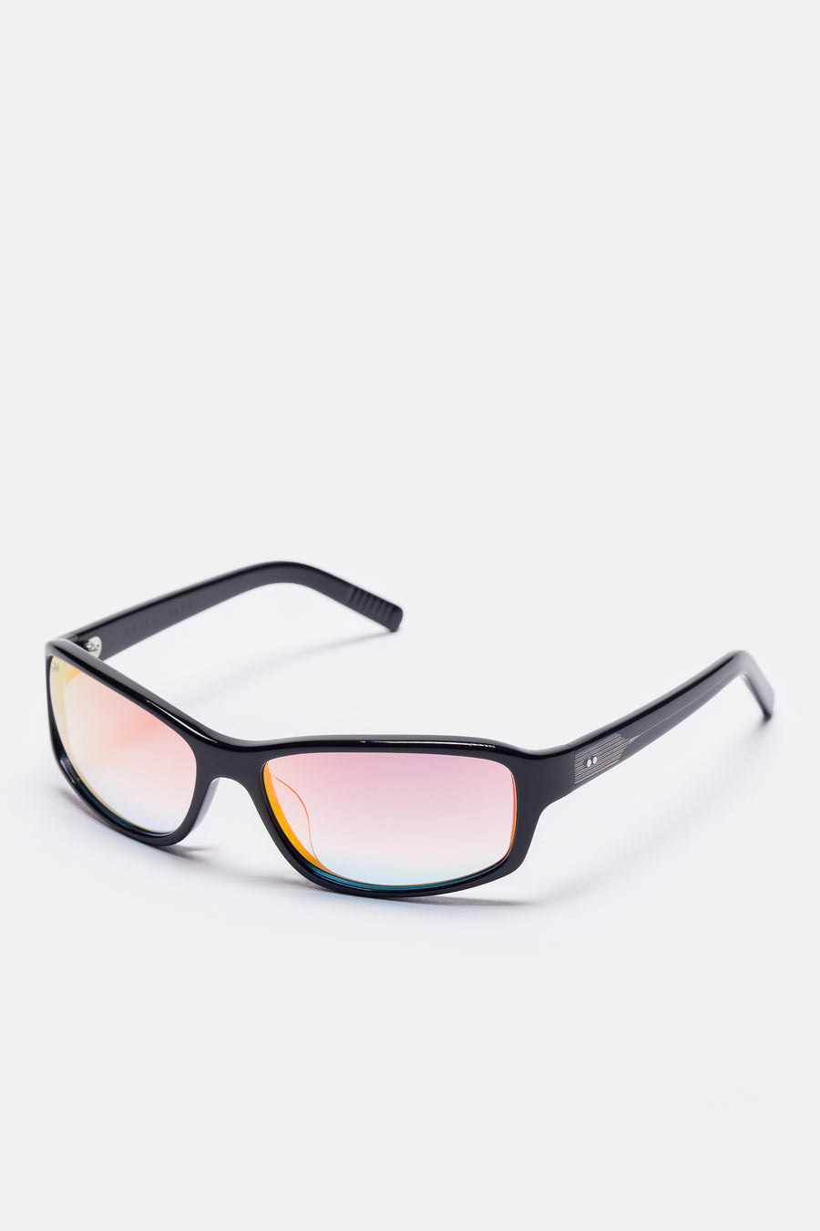 Akila Jet Sunglasses in Black/Ruby Mirror - Notre