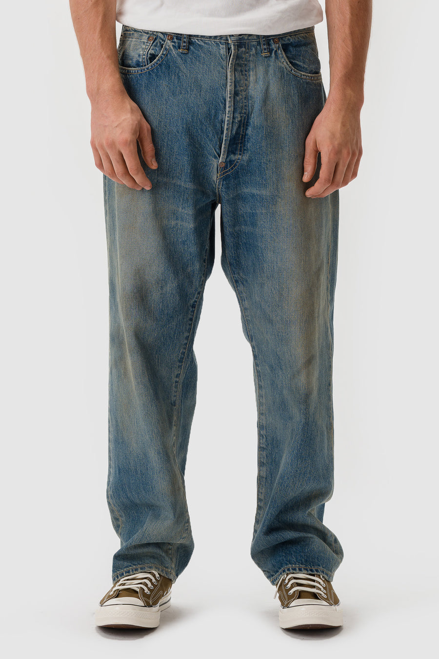 A. Presse No.37 Washed Wide Denim Pant in Indigo - Notre