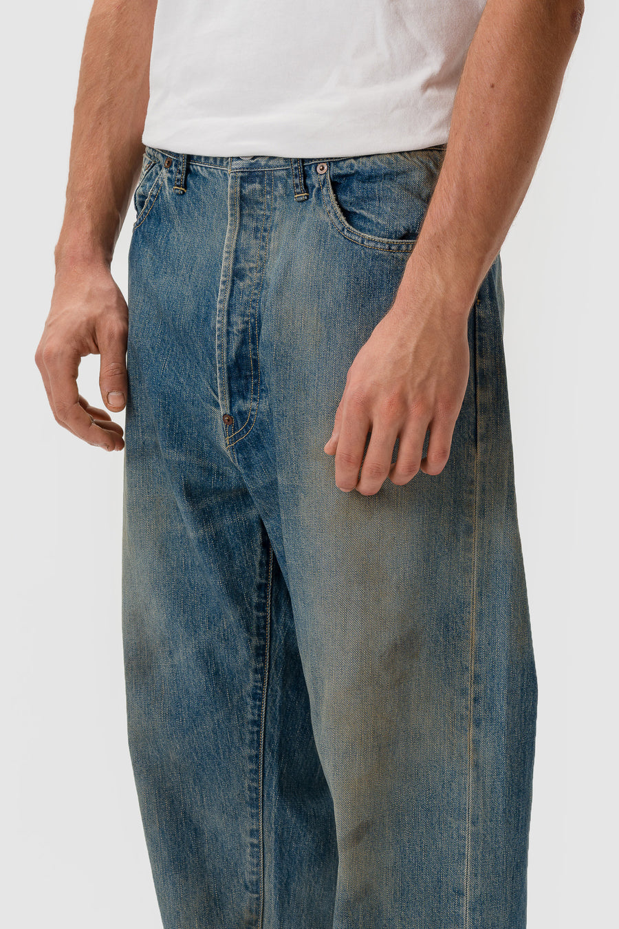 A. Presse No.37 Washed Wide Denim Pant in Indigo - Notre