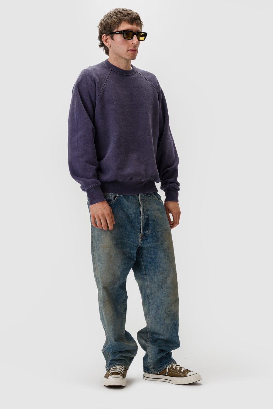 A. Presse No.37 Washed Wide Denim Pant in Indigo - Notre