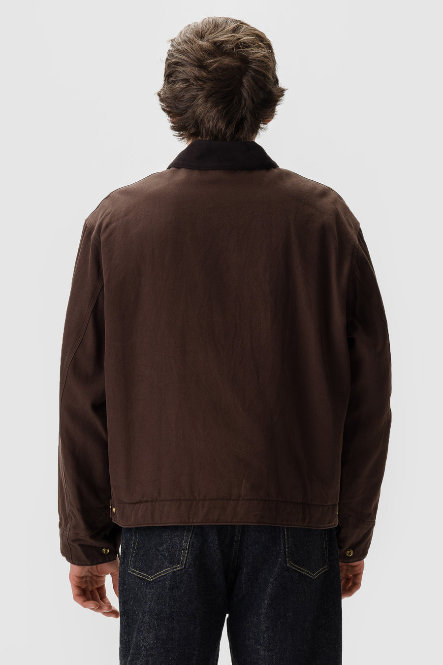 A. Presse Vintage Silk Cotton Detroit Jacket in Brown - Notre