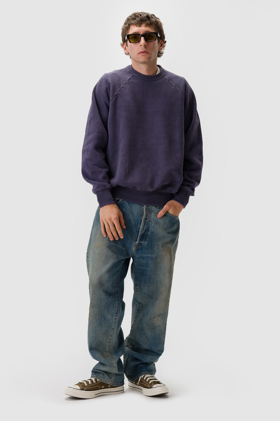 A. Presse Vintage Sweatshirt in Purple - Notre