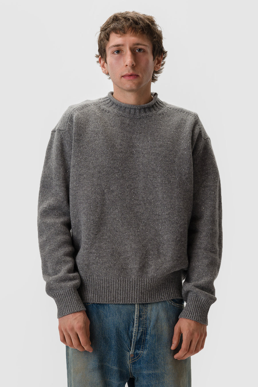 Aaron Levine Merino Rollneck Sweater in Gray - Notre