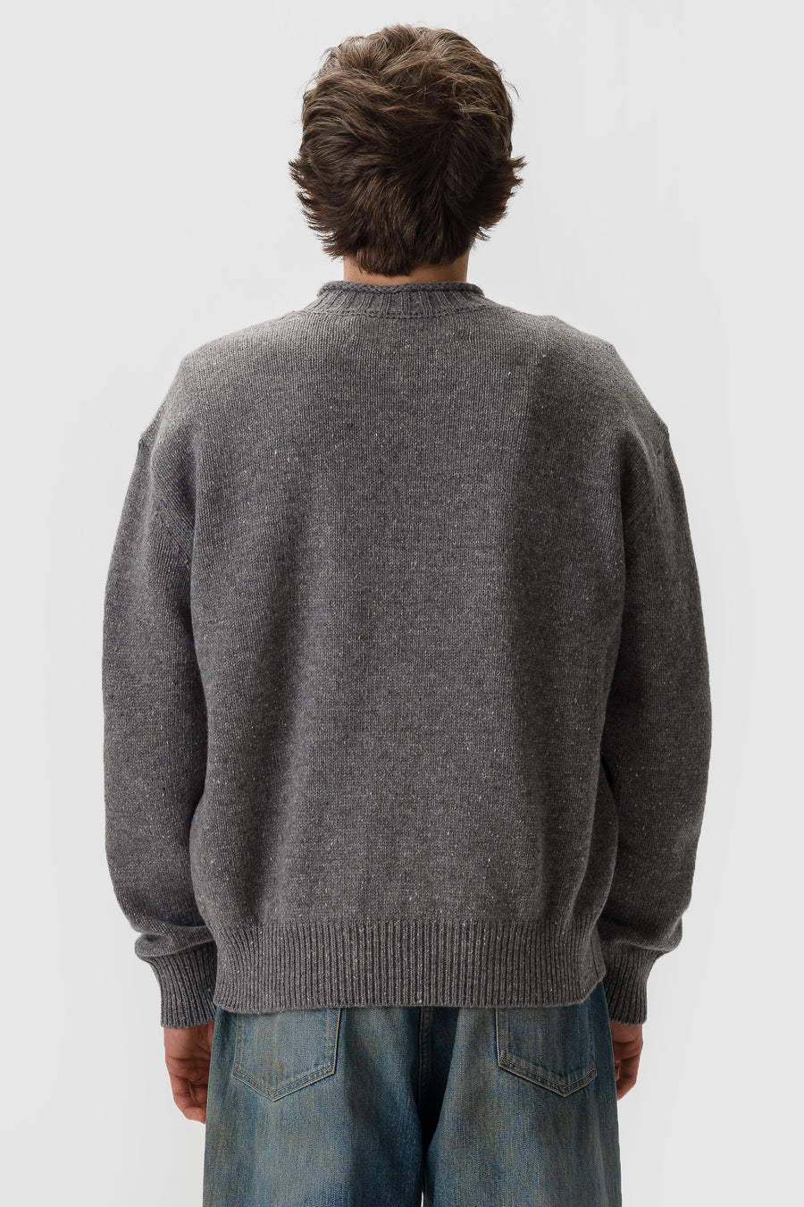 Aaron Levine Merino Rollneck Sweater in Gray - Notre