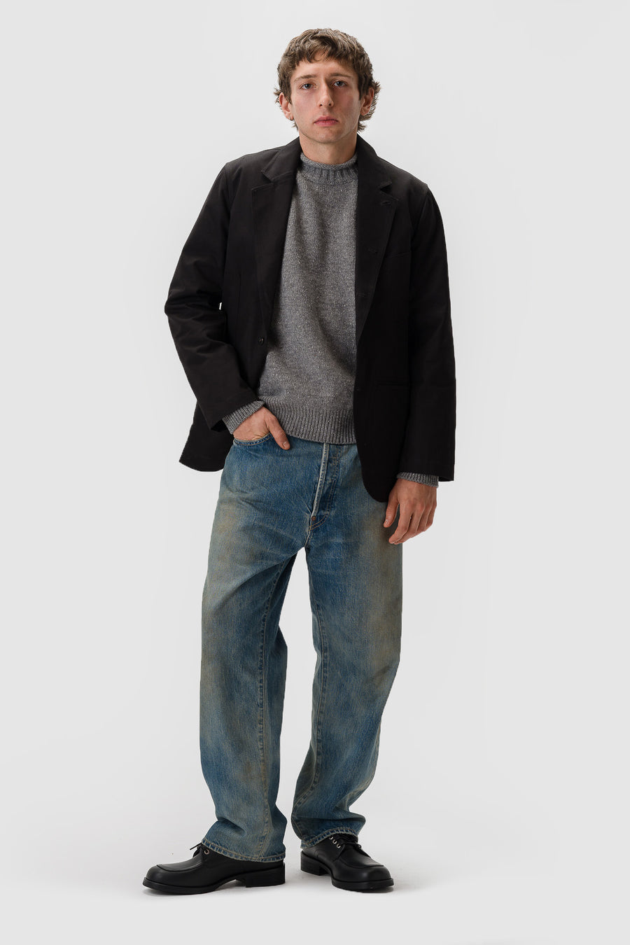 Aaron Levine Workwear Suit Jacket in Black - Notre