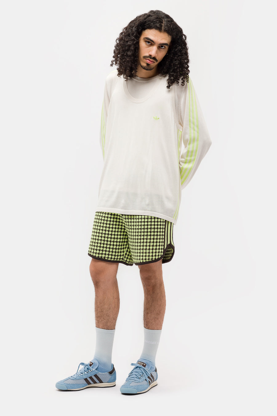 Adidas x Wales Bonner Knit - Vest in Chalk White/Semi Frozen