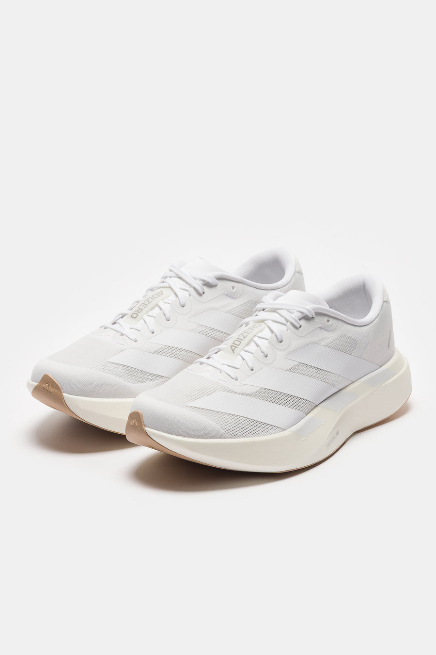 adidas Adizero Evo SL Sneaker in White/White/Sandstone - Notre
