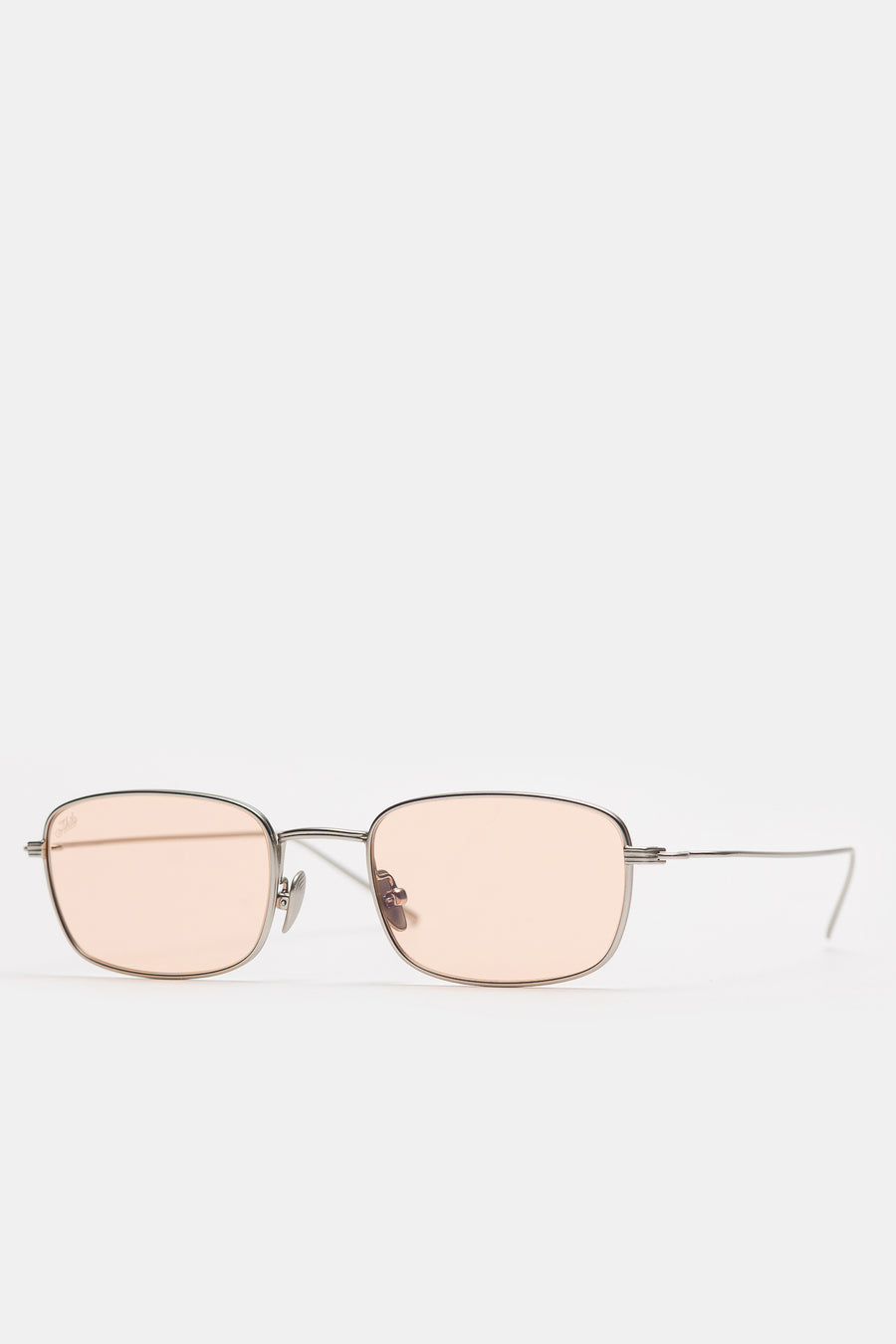 Grace Sunglasses in Matte Silver/Apricot