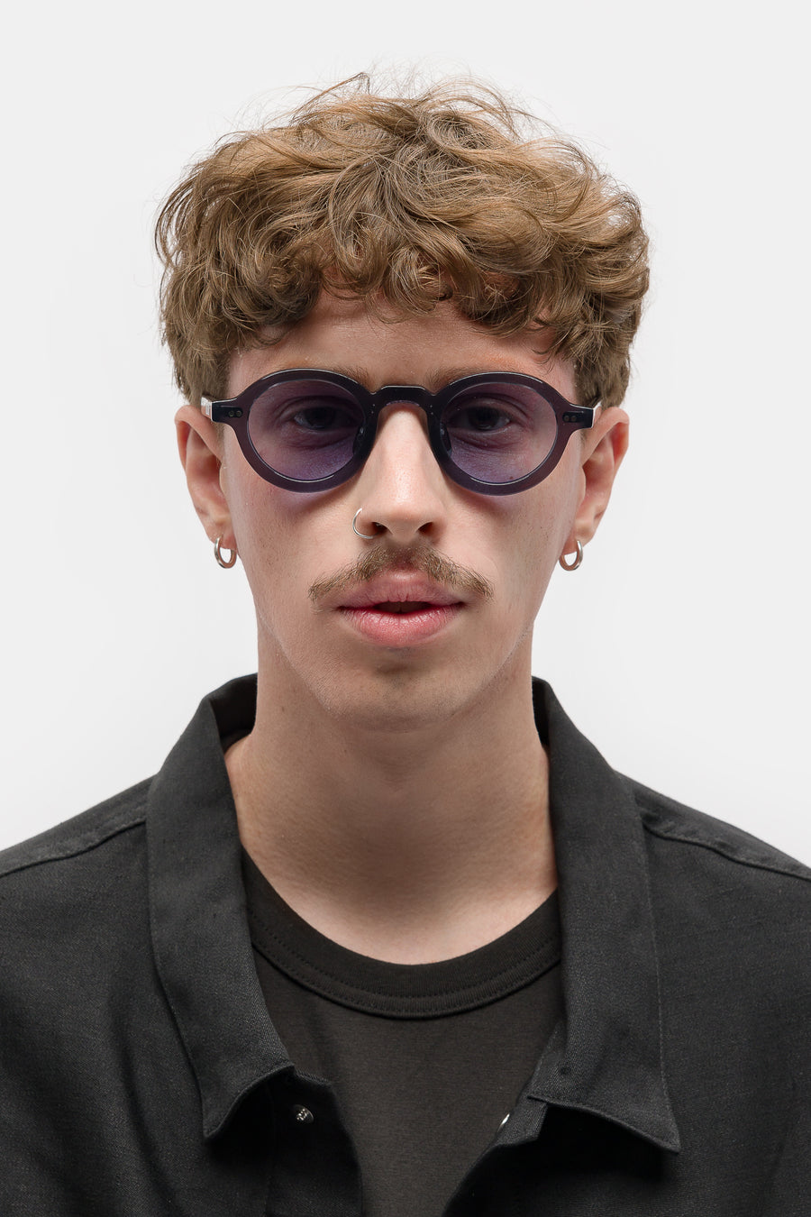 Kaya Sunglasses in Onyx/Sky Blue
