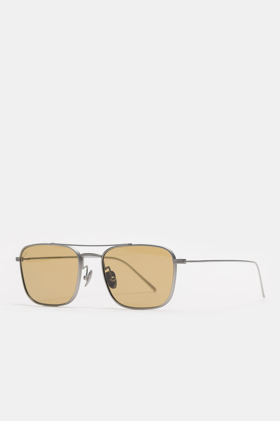 Akila Titan Sunglasses in Matte Silver/Light Brown - Notre