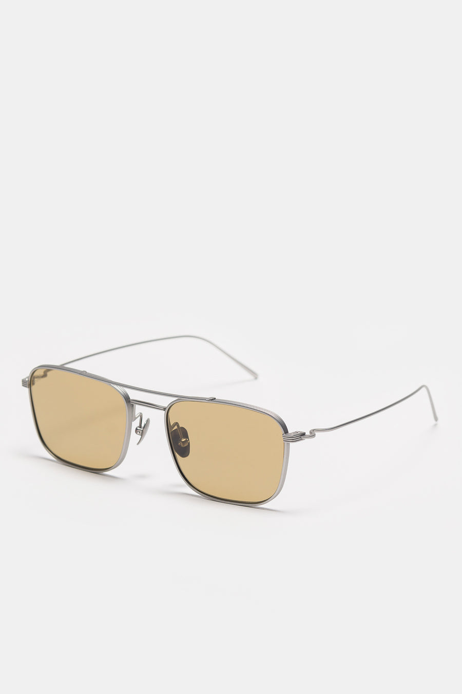 Akila Titan Sunglasses in Matte Silver/Light Brown - Notre
