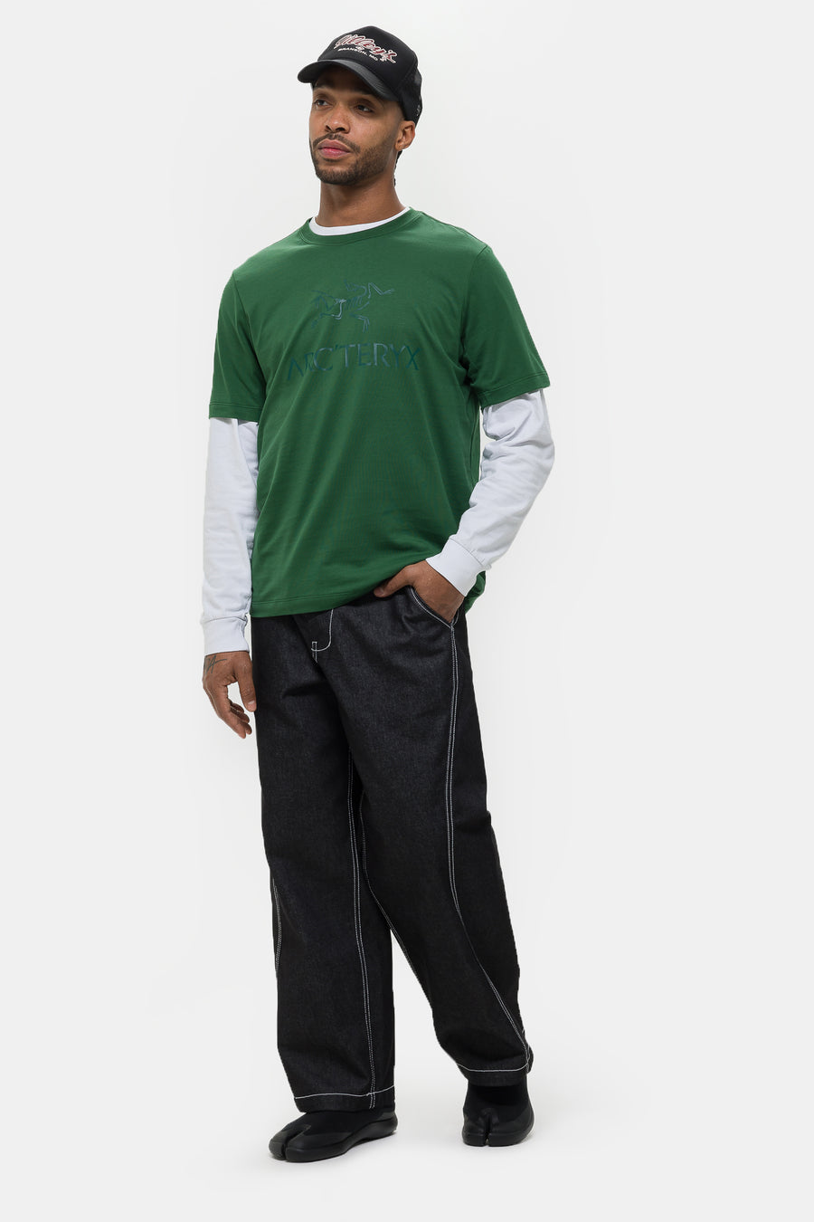 Arc'teryx Arc'Word Logo T-Shirt in Eden/Dark Eden - Notre