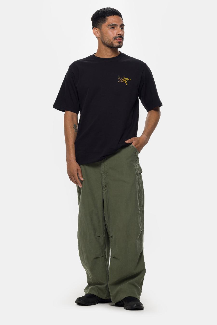 Arc'teryx Kragg Cotton Logo 24K T-Shirt in Black - Notre