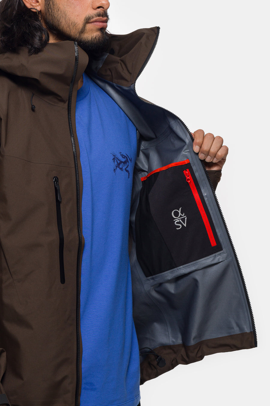 Arc'teryx Alpha SV Jacket in Carob/Black/Dynasty - Notre