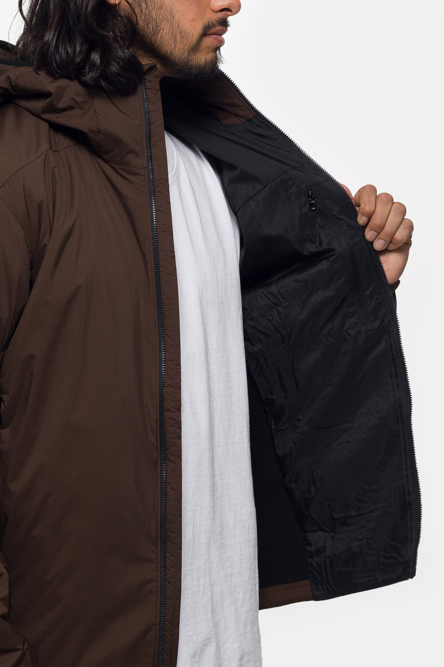 Atom Hoody in Carob/Black/Dynasty