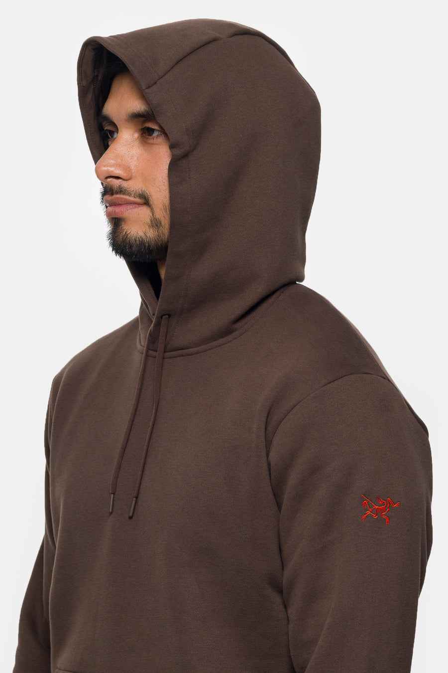 Emblem Fleece Hoodie in Carob