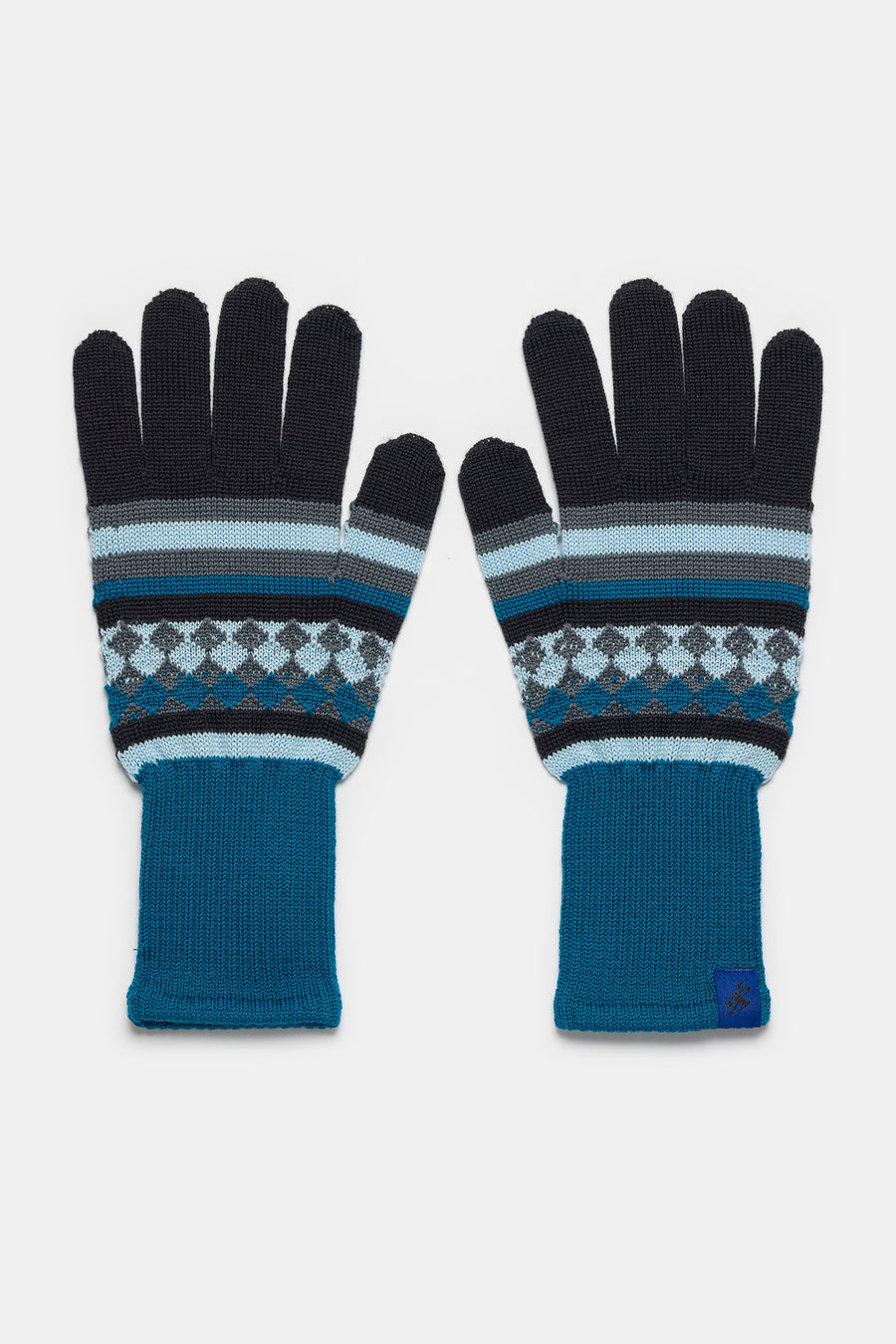 Aquifolia Knit Glove in Anchor Grey/Sky