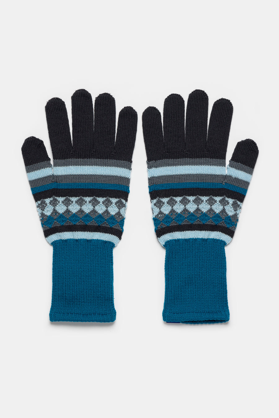 Aquifolia Knit Glove in Anchor Grey/Sky