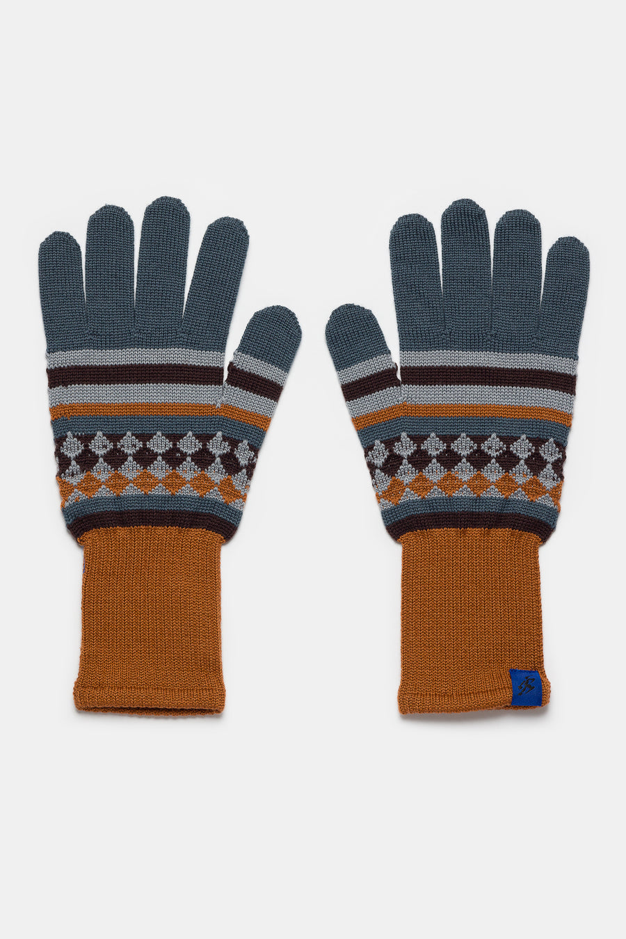 Aquifolia Knit Glove in Mint/Rust