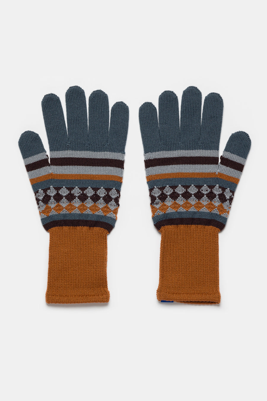 Aquifolia Knit Glove in Mint/Rust