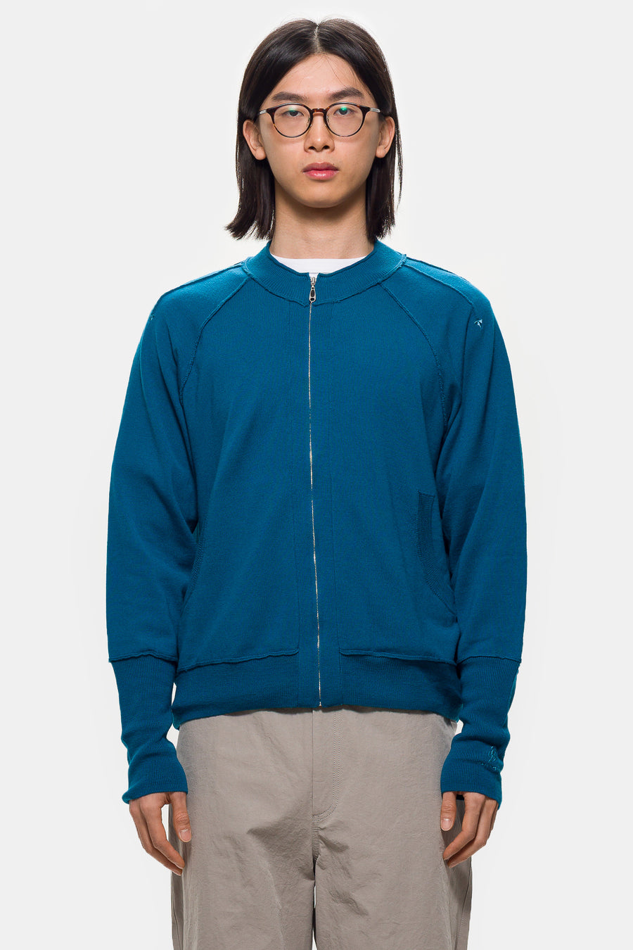 ASICS Oxalidac Knit Cardigan in Ink Blue - Notre