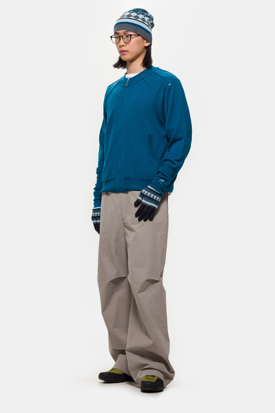 ASICS Oxalidac Knit Cardigan in Ink Blue - Notre