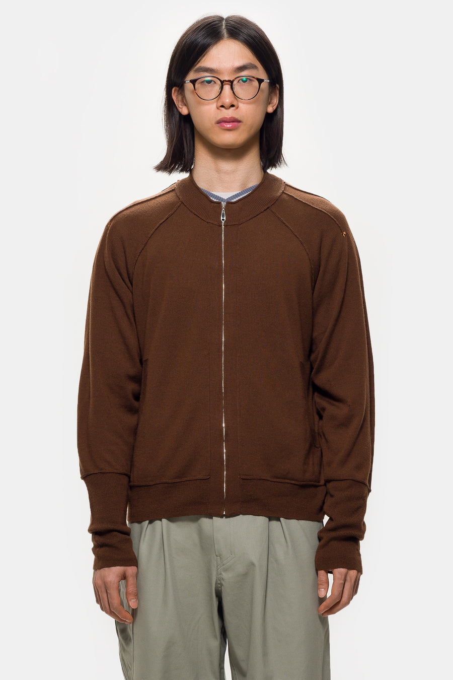 ASICS Oxalidac Knit Cardigan in Mole - Notre