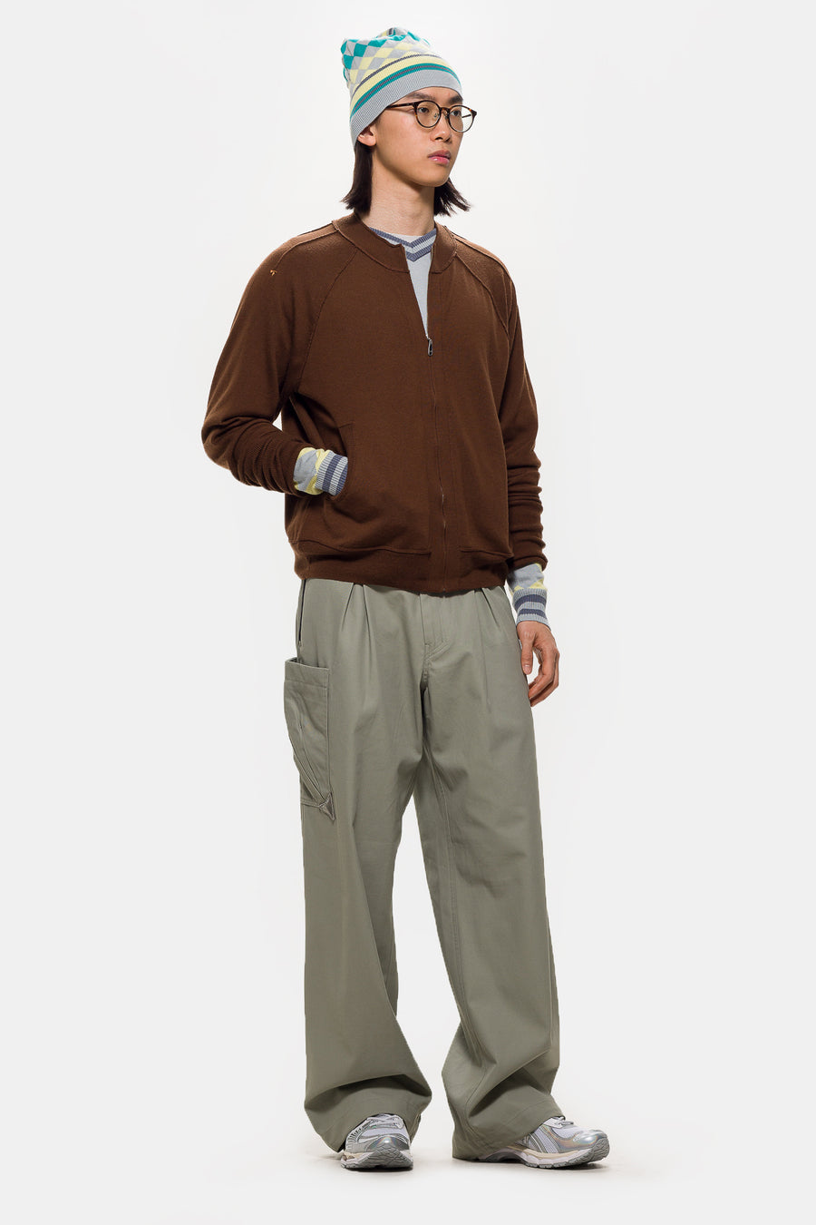 ASICS Oxalidac Knit Cardigan in Mole - Notre