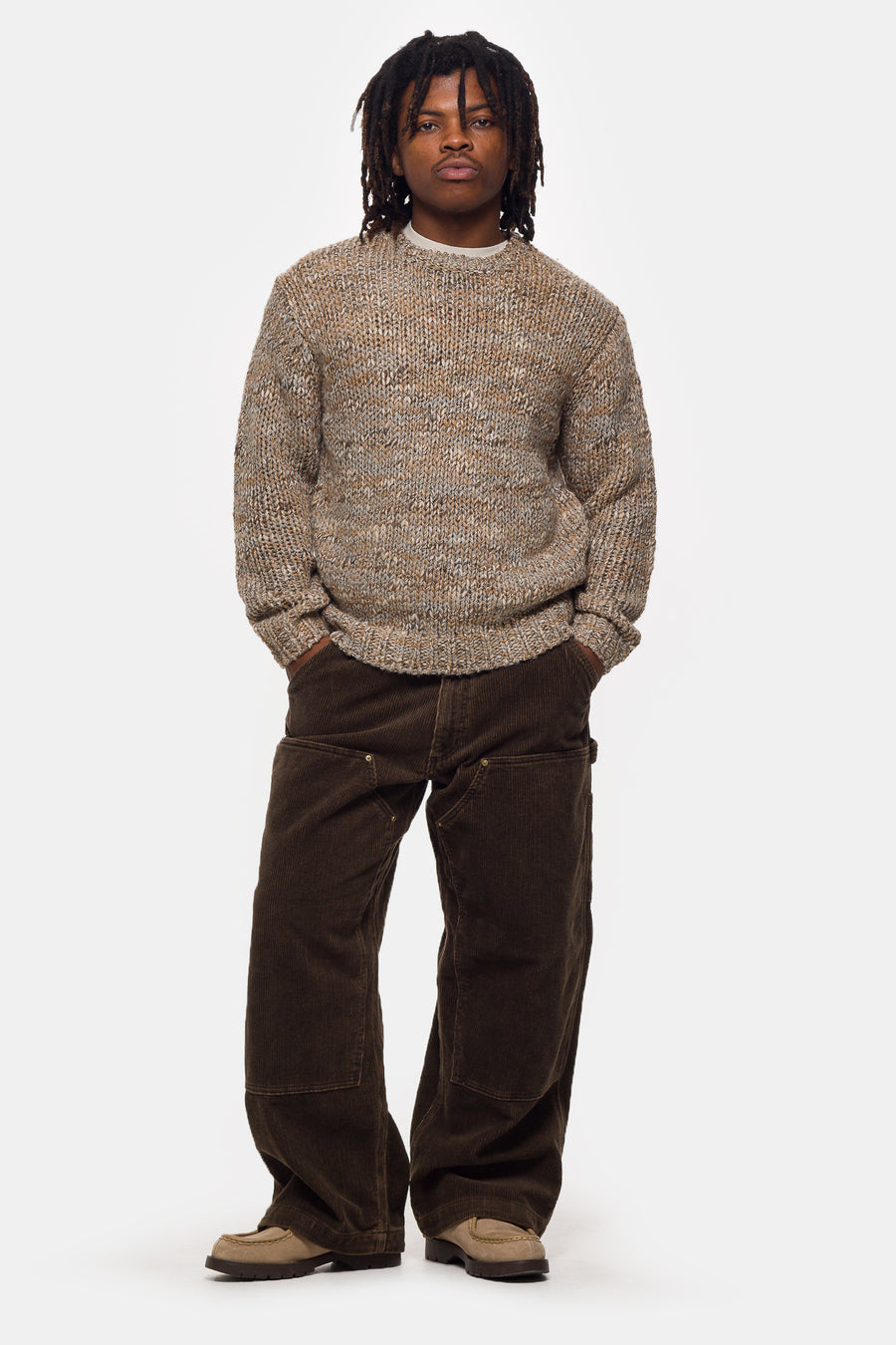 Beams Chunky Knit Sweater in Beige - Notre