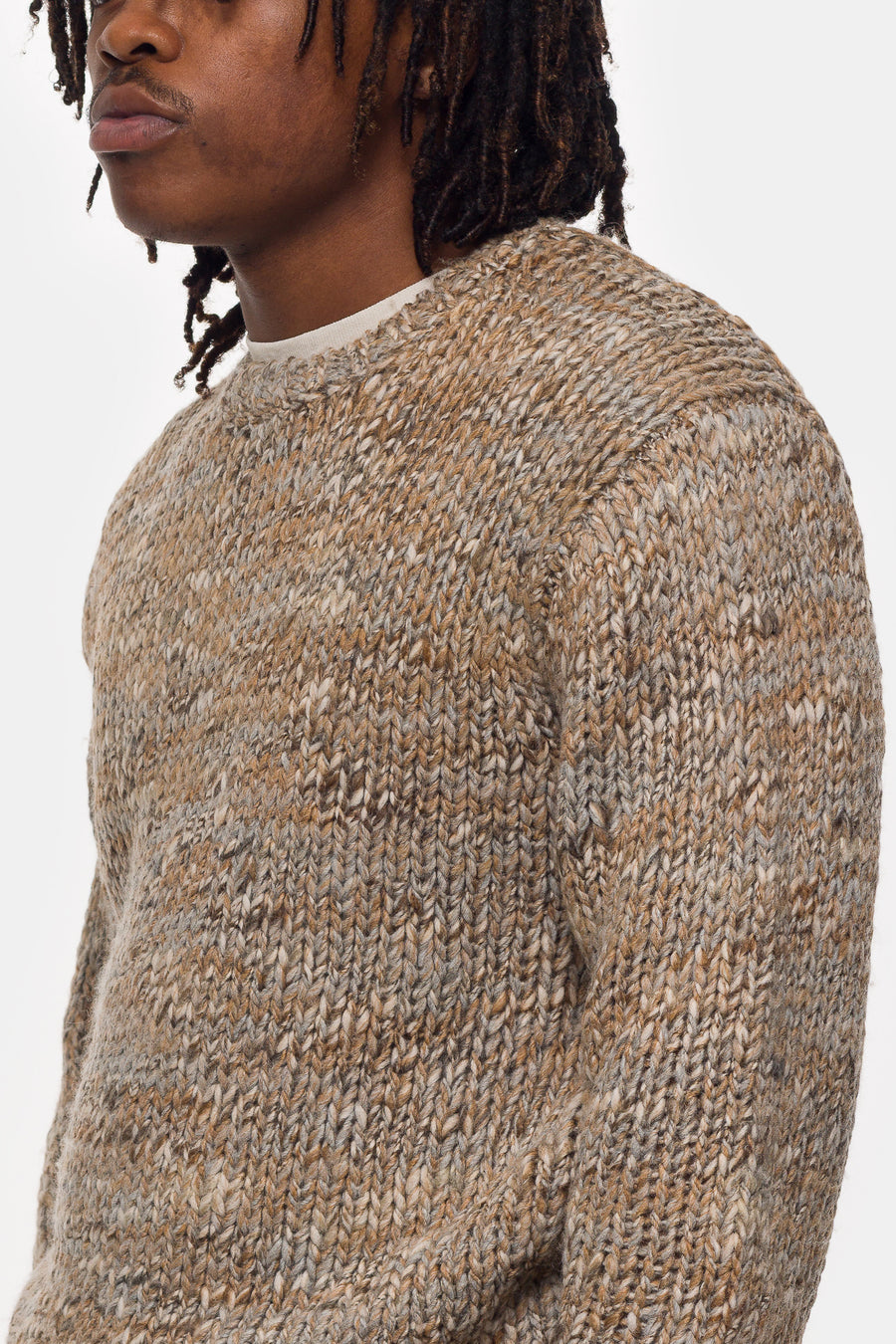 Beams Chunky Knit Sweater in Beige - Notre