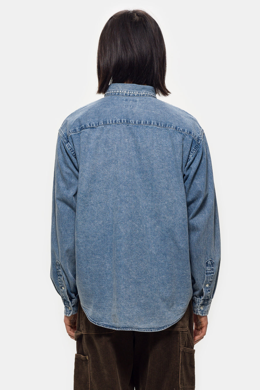 Beams Denim Button Down Shirt in Indigo - Notre
