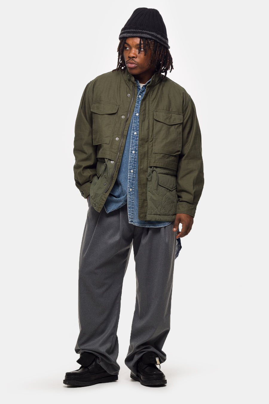 Beams Field Jacket in Olive - Notre