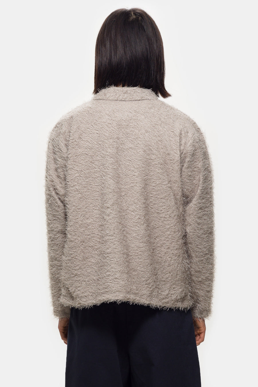 Beams Fringe Shirt in Taupe - Notre