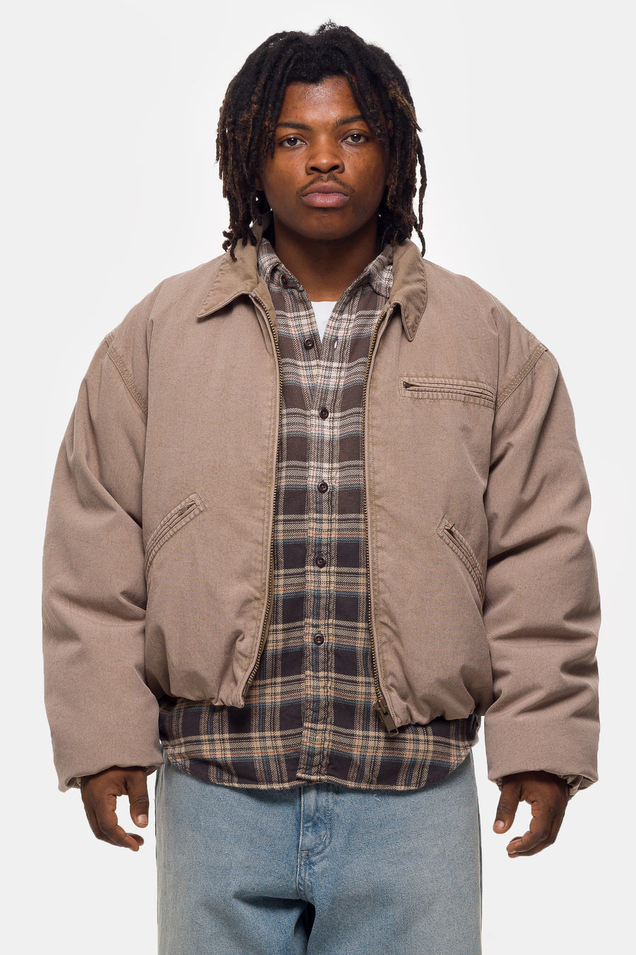 Beams Insulated Work Jacket in Tan - Notre