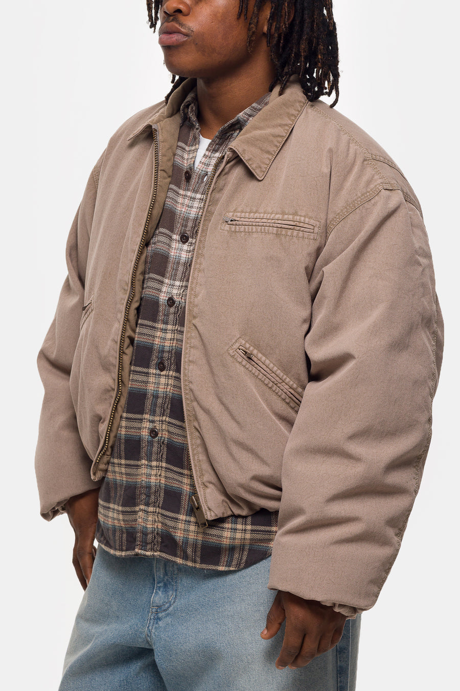 Beams Insulated Work Jacket in Tan - Notre