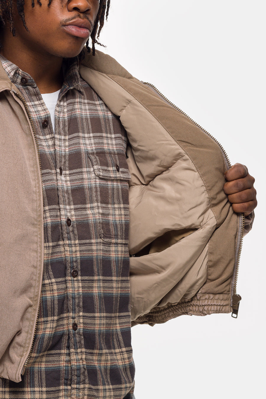 Beams Insulated Work Jacket in Tan - Notre