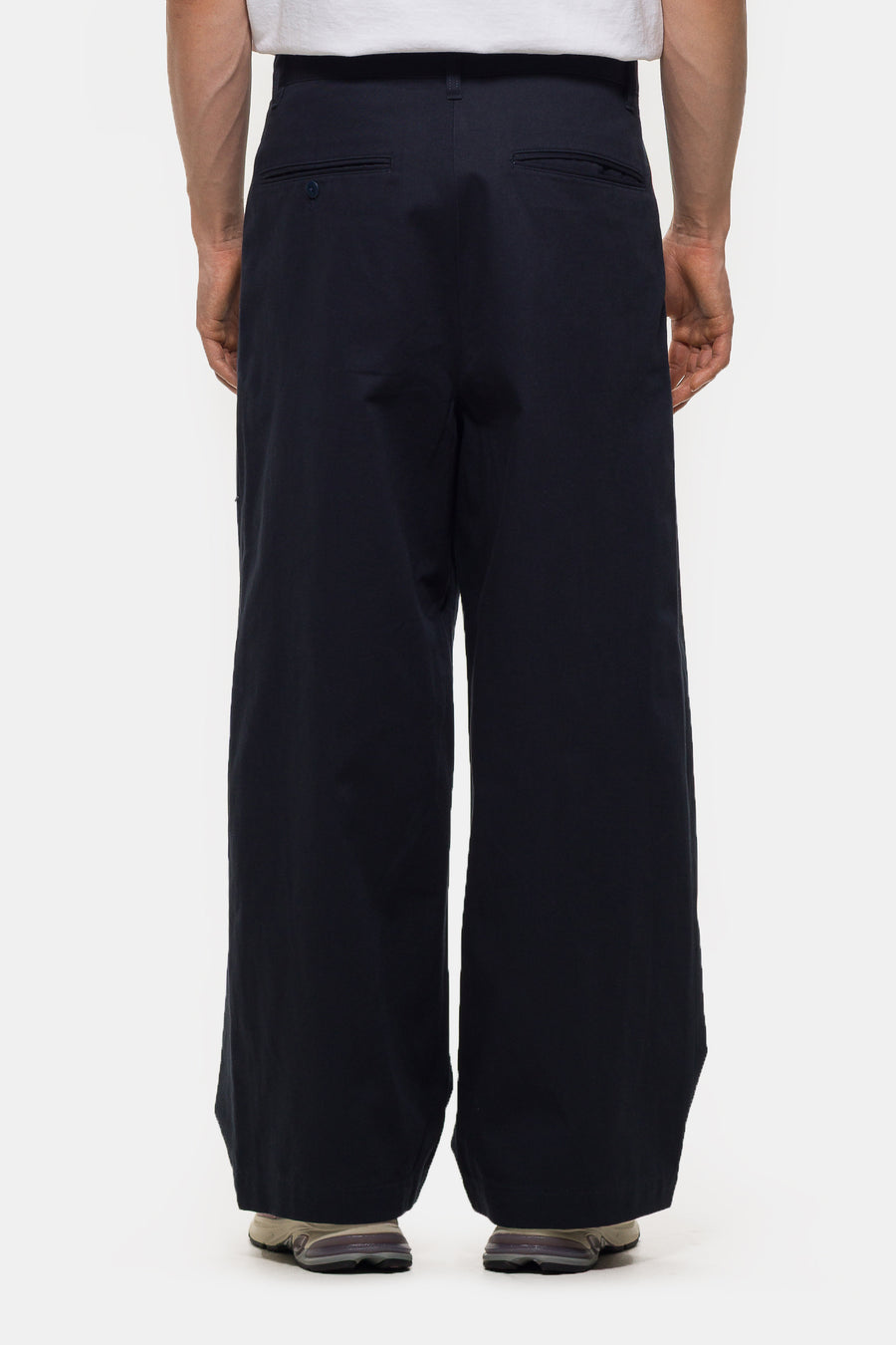 Beams New Wide Chino Pant in Navy - Notre