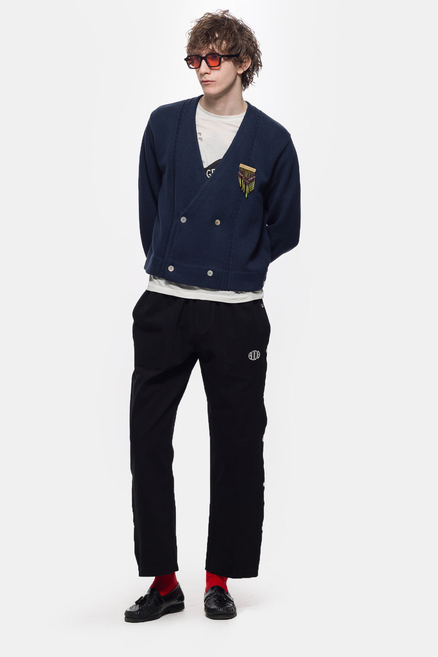 Double Breasted Cardigan in Navy