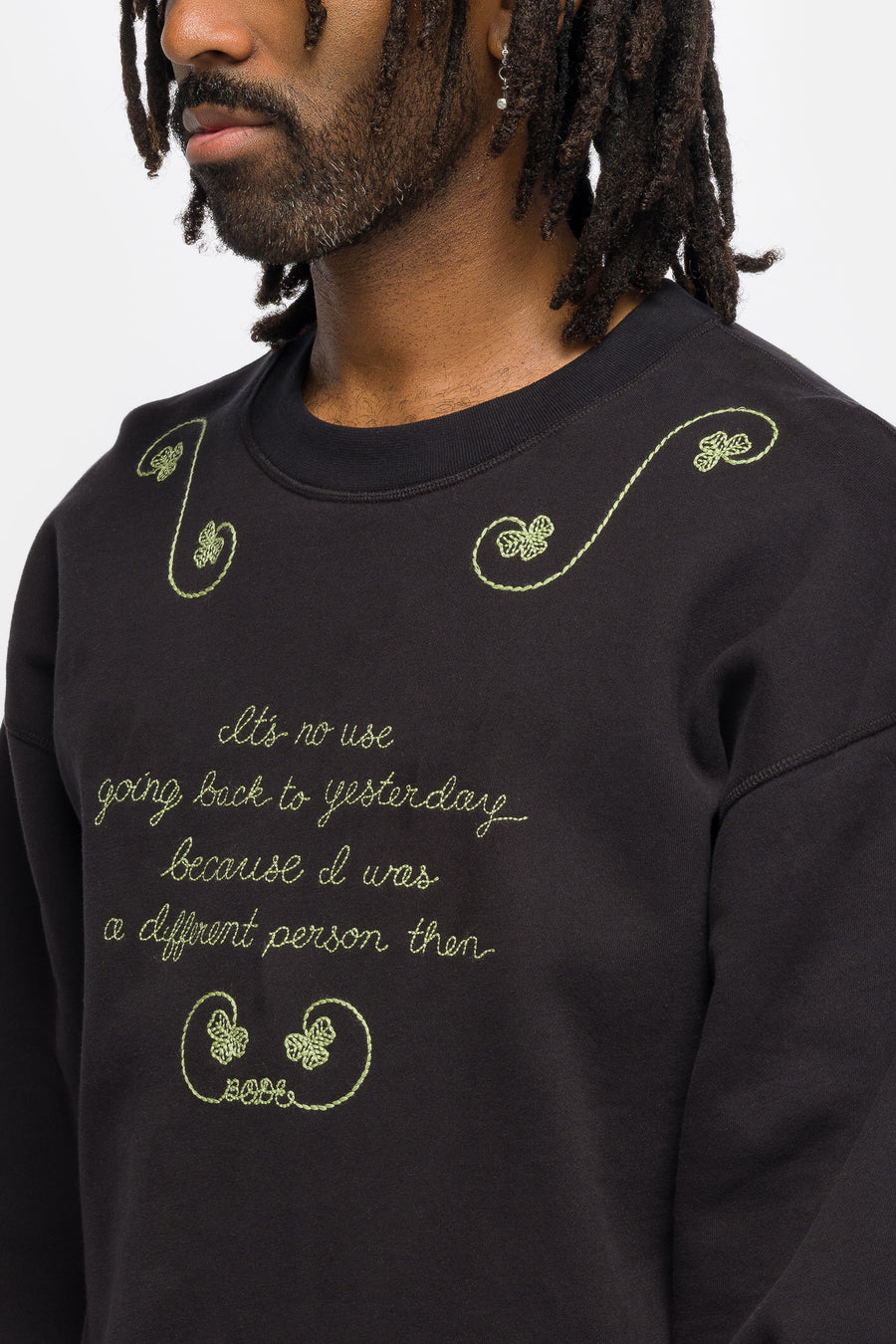 Bode Lucky Draw Pullover in Black - Notre