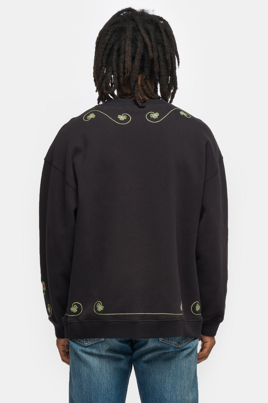 Bode Lucky Draw Pullover in Black - Notre